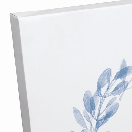 Shalom Def Wreath Blue 16x16 Canvas Wall Art